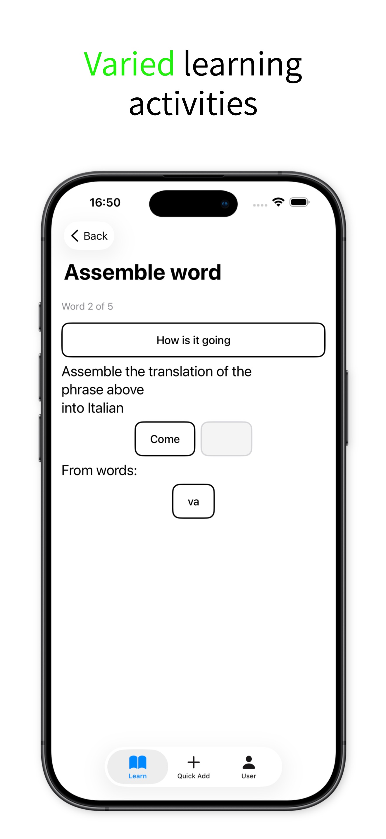 Learning activities